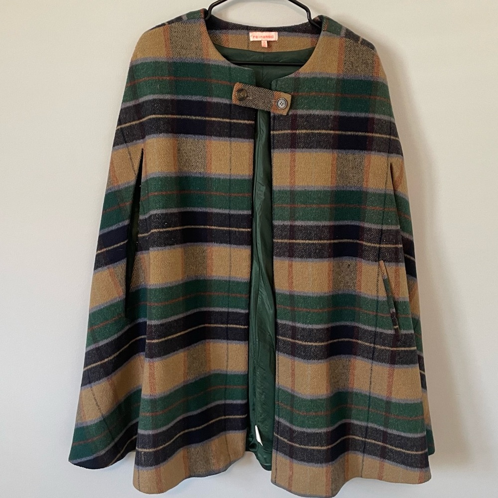 Plaid Print Poncho 🍂
